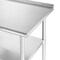 GRIDMANN Stainless Steel Kitchen Prep Table with Backsplash & Under Shelf, NSF Commercial Work Table for Restaurant and Home